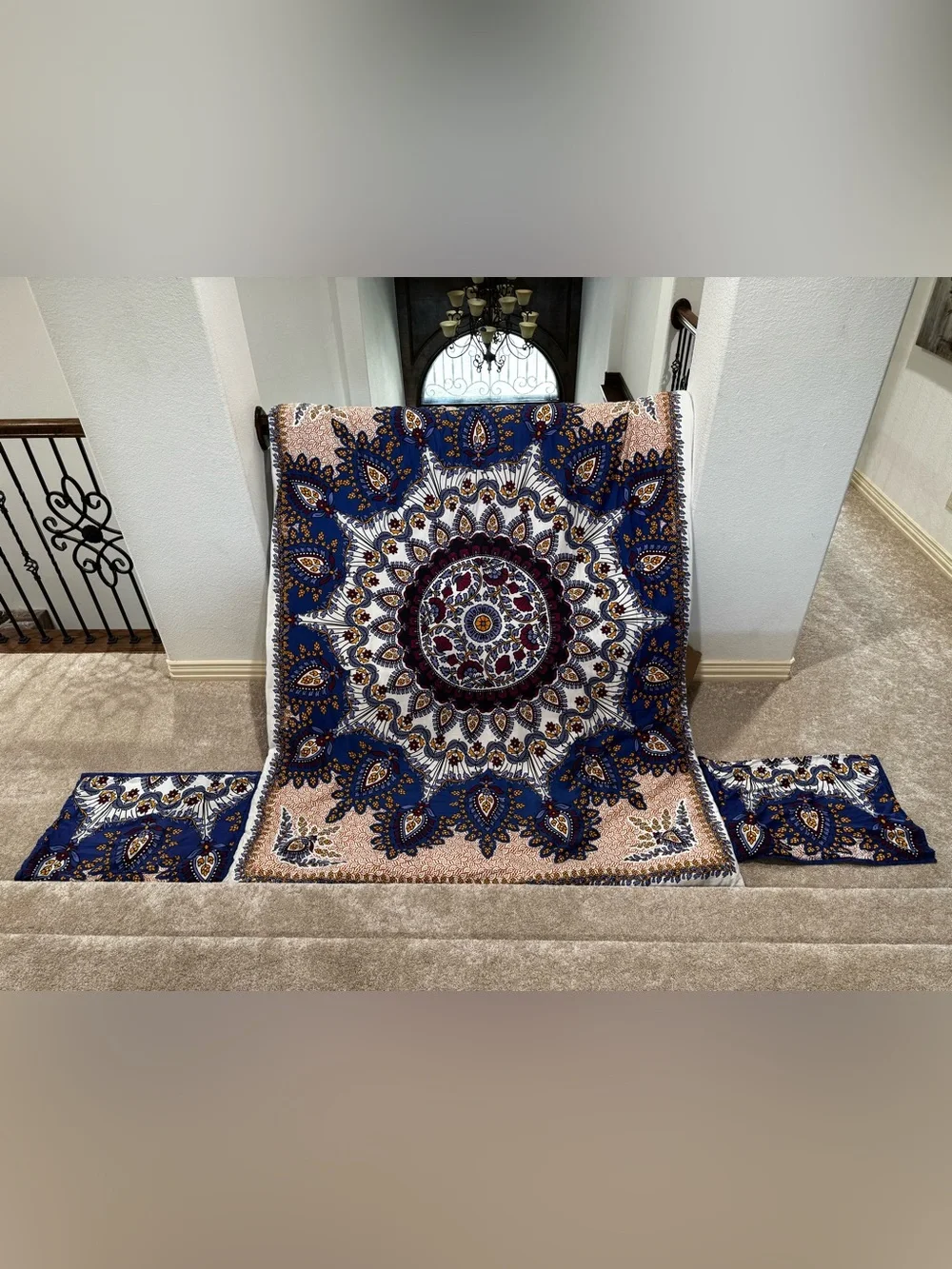 Anthology Bohemian Navy and Cream Mandala Comforter Set